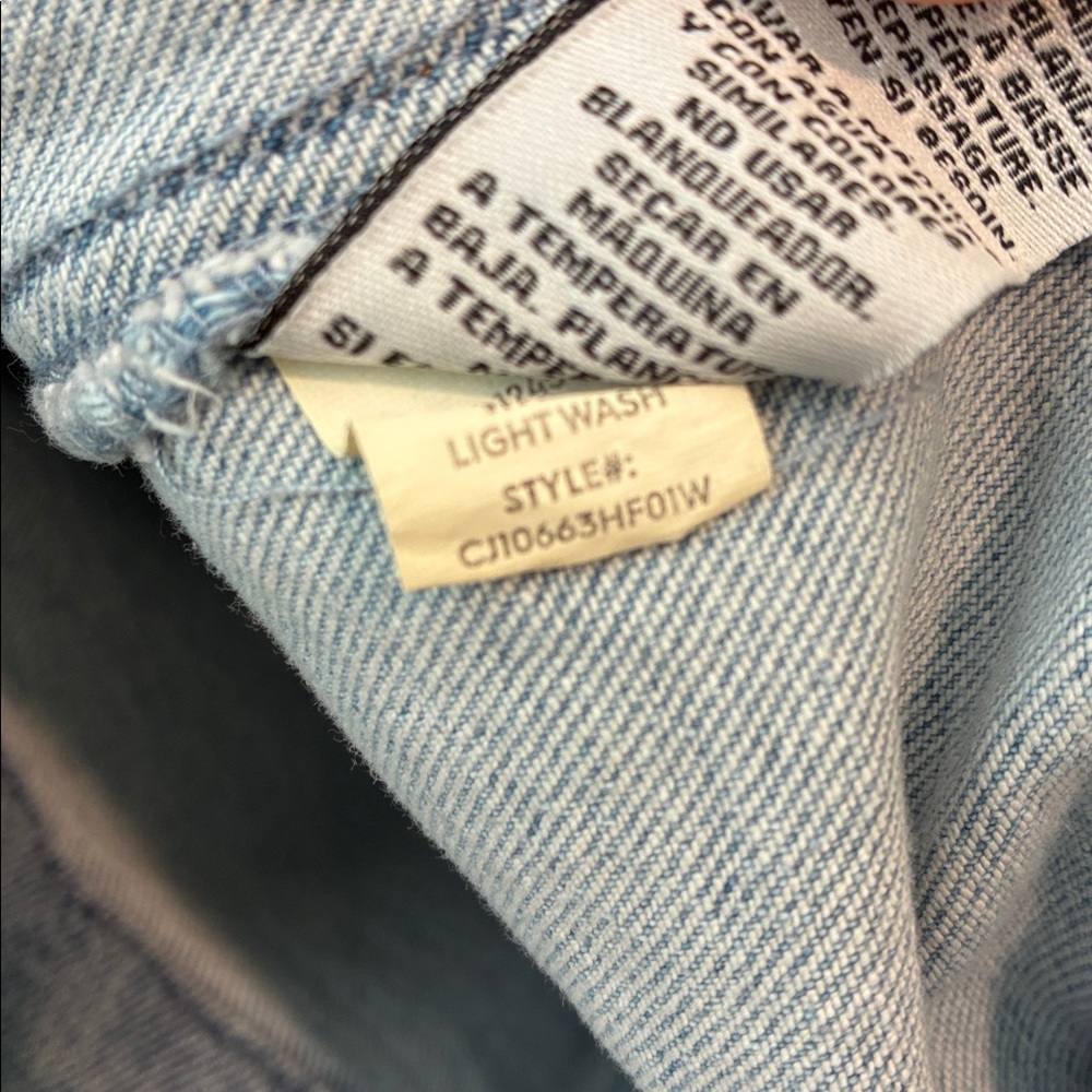 Celebrity Pink sz M Light Blue Denim Overall Jumper Skirt Pockets Retro EUC - Picture 7 of 7